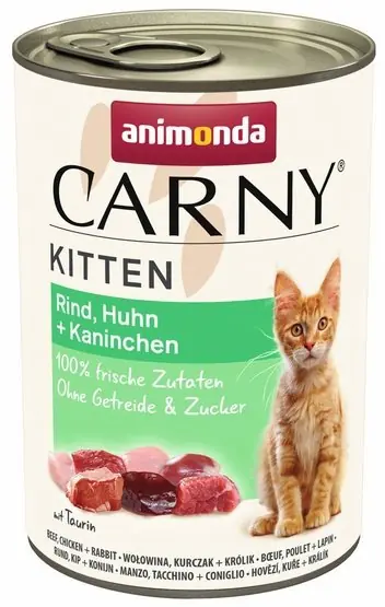 Animonda Carny Kitten smakowite kawałki w pysznym sosie puszka dla kociąt 400g Hit cenowy