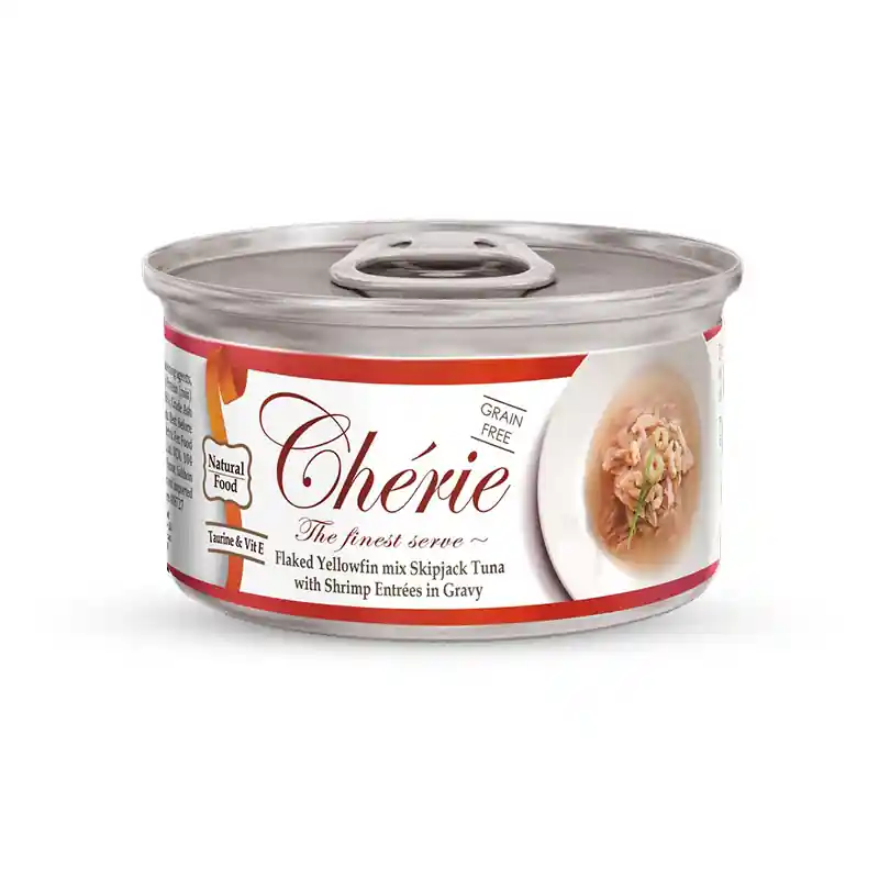 Cherie karma dla kota tuńczyk z krewetkami w sosie 80g Zamów dziś