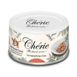 Zniżka Cherie Hairball Control Karma dla kotów przeciw zakłaczaniu tuńczyk z krewetką w sosie 80g