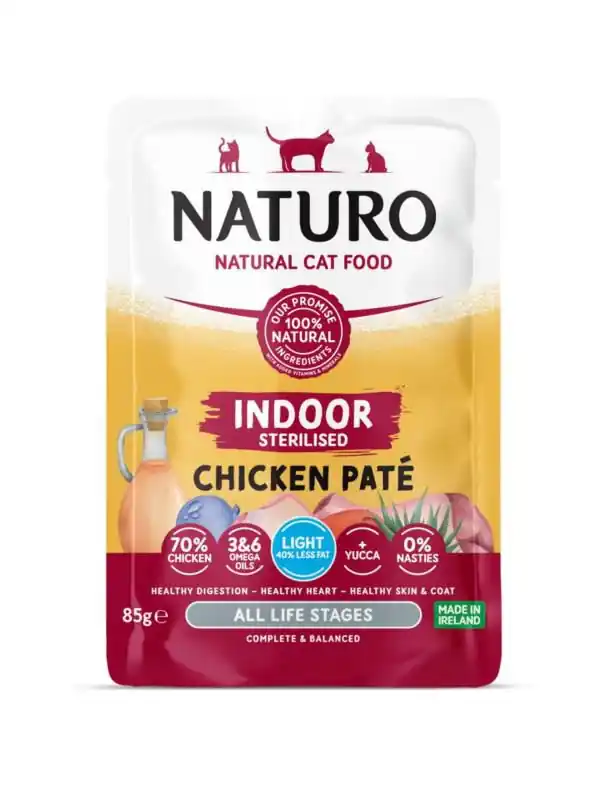 Wyjątkowa oferta Naturo Grain Free Pate saszetka w pasztecie dla dorosych sterylizowanych kotów bez zbóż saszetka 85g