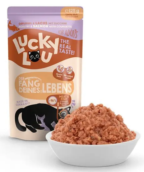 Lucky Lou Lifestage Adult Drób i łosoś bezzbożowa karma dla kota Ekspresowa dostawa