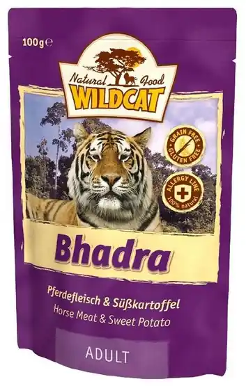 Wildcat Bhadra - konina i bataty saszetka dla kota 100g Hit sprzedaży