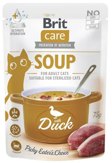 Niska cena! Brit Care Cat Soup uzupełniająca bezzbożowa mokra karma dla dorosłych kotów 75g Nie przegap