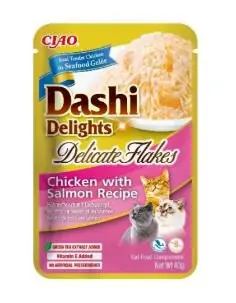 Okazja Inaba Cat Dashi Delights Flakes Chicken Salmon z kurczakiem i łososiem karma mokra dla kota 40g