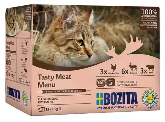 Bozita Cat Multibox z mięsem w galaretce saszetki 12x85g Bestseller