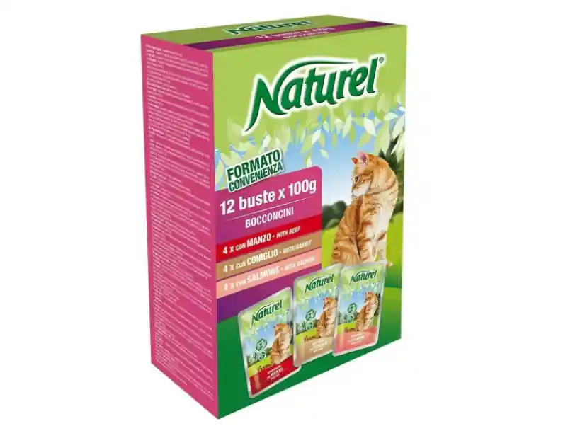 Life Cat Naturel Box wołowina+królik+łosoś 12x100g Ostatnie sztuki