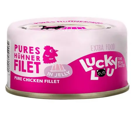 Lucky Lou Extrafood bez zbóż, bez ryżu, bez dodatku cukru puszka w galaretce dla kotów 70g Hit sprzedaży