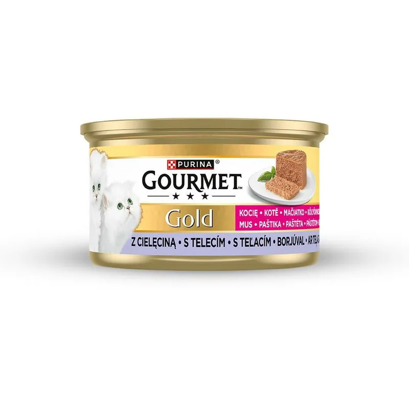 Gourmet Gold Kitten mus z cielęciną dla kociąt 85g Najlepsza cena