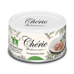 Cherie Hairball Control Karma dla kotów przeciw zakłaczaniu tuńczyk z krabem w sosie 80g Tylko dziś