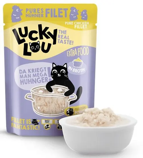 Lucky Lou Extrafood Kurczak w bulionie saszetka dla kota 70g Darmowy zwrot
