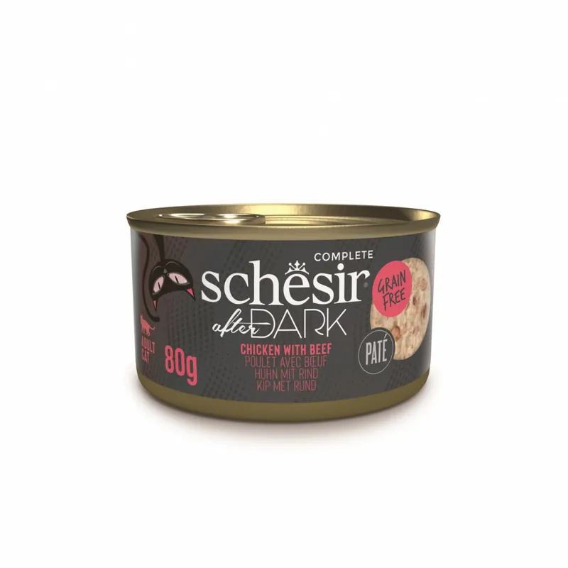 Kup online Schesir After Dark karma mokra dla kota pasztet z kurczaka z wołowiną 80g