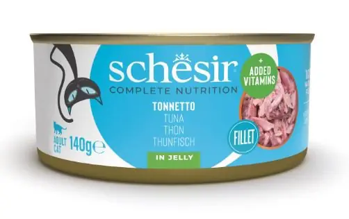 Schesir CB Karma mokra dla kotów filety tuńczyka w galarecie puszka 140g Oferta limitowana
