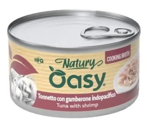 Oasy Cooking Broth tuńczyk z krewetkami w bulionie puszka dla kota 85g Oferta