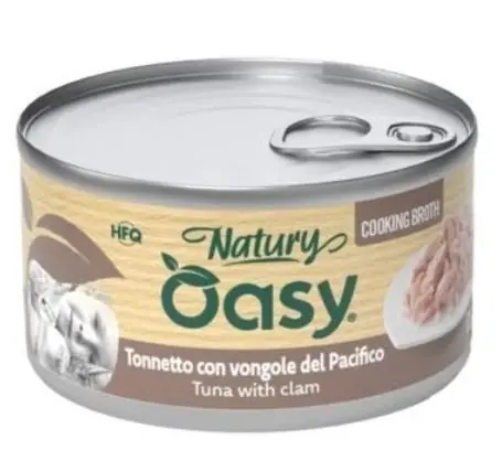 Oasy Cooking Broth tuńczyk z małżami w bulionie puszka dla kota 85g Nowość