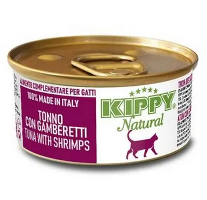 Super okazja Kippy Natural Tuna & Shrimps - tuńczyk i krewetki zatopione w bulionie puszka 70g