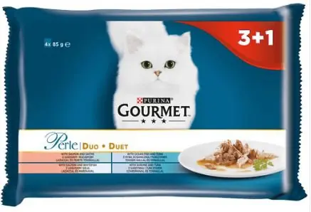 Ostatnie sztuki Gourmet Perle Duet rybny 3+1 4x85g