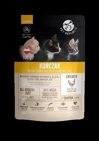 Pet Republic karma mokra z kurczakiem dla kociąt 100 g Tylko dziś