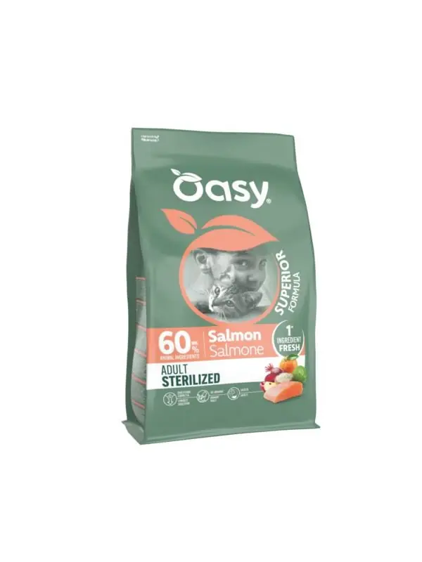 Szybka wysyłka Oasy Lifestage Adult Sterilised Salmon karma dla kotów sterylizowanych z łososiem