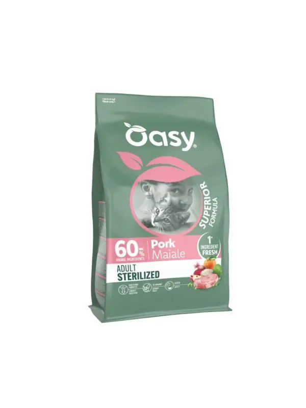 Ostatnia szansa Oasy Lifestage Cat Adult karma dla kotów z wieprzowiną