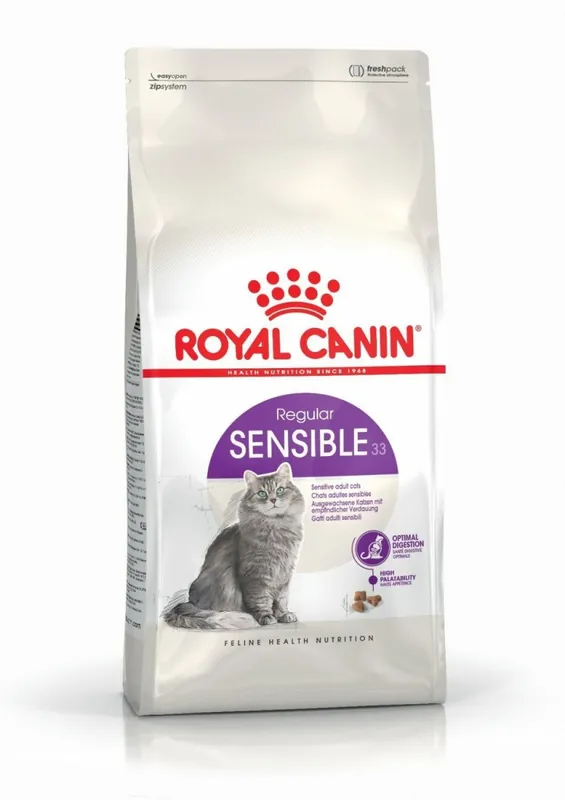Bezpieczna płatność Royal Canin Sensible karma sucha dla kotów dorosłych, o wrażliwym przewodzie pokarmowym