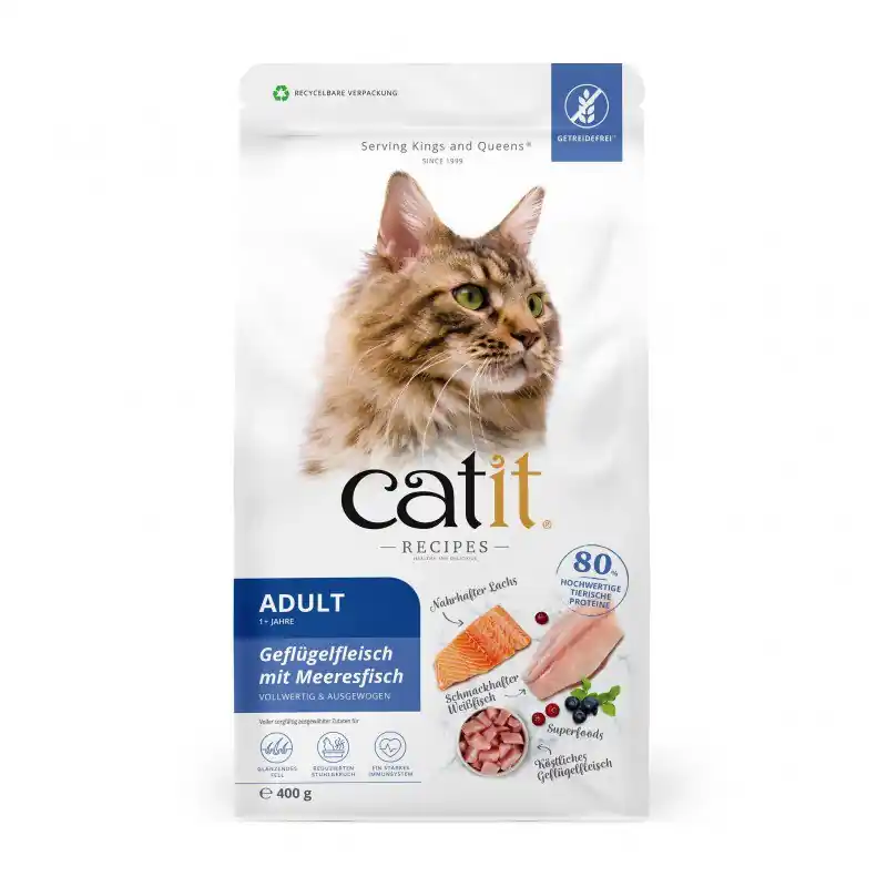 Ostatnie sztuki Catit Recipies Adult Fish bezzbożowa karma dla kotów dorosłych z drobiem i rybą