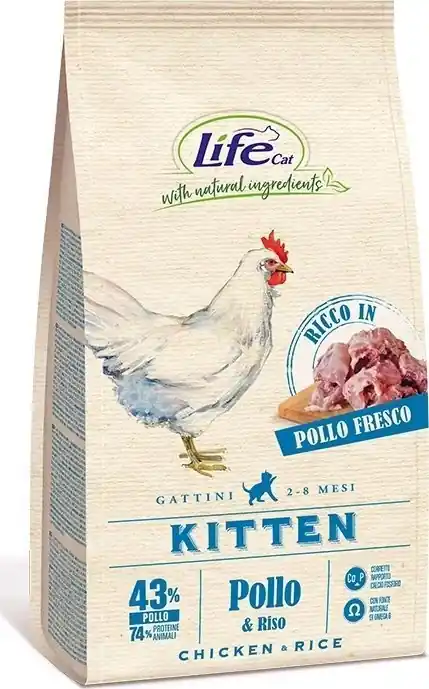 Life Cat karma sucha dla kociąt z kurczakiem 43% Dodaj do koszyka