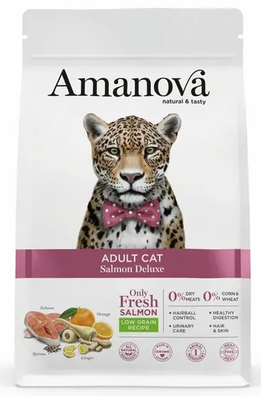 Amanova Deluxe karma sucha dla dorosłego kota z łososiem 6kg Nowy