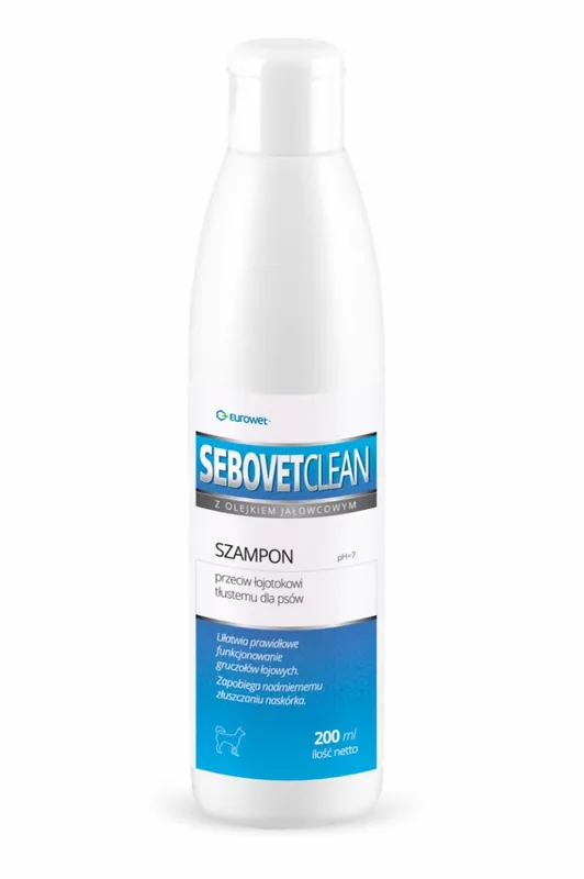 Eurowet Sebovet Clean Szampon przeciwko przetłuszczaniu skóry Łatwy zwrot