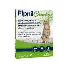 Fipnil Combo XS 0,5ml krople dla kotów i fretek przeciw kleszczom 3 pipety Hit sprzedaży