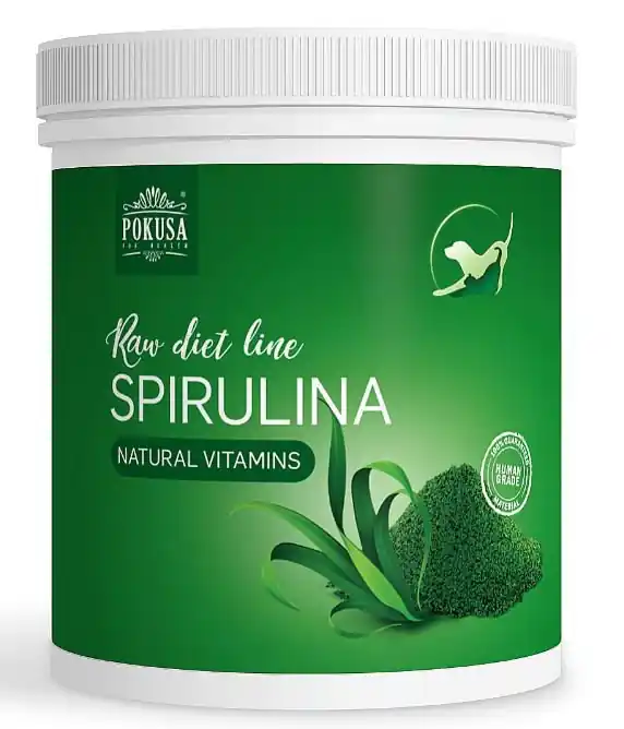 Dostępne od ręki Pokusa RawDietLine Spirulina Naturalna multiwitamina, źródło magnezu, żelaza i witamin