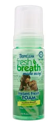 Darmowy zwrot Tropiclean Fresh Breath Instant Fresh Foam Pianka do higieny jamy ustnej 133ml