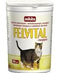 Mikita Felvital z lecytyną - preparat witaminowy z lecytyną dla kotów 100szt. Rabat