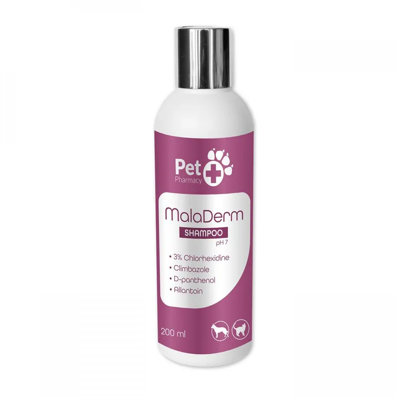 Oferta Vetfood Maladerm szampon leczenie powierzchniowych, powierzchownych i głębokich ropnych zapaleń skóry 200ml