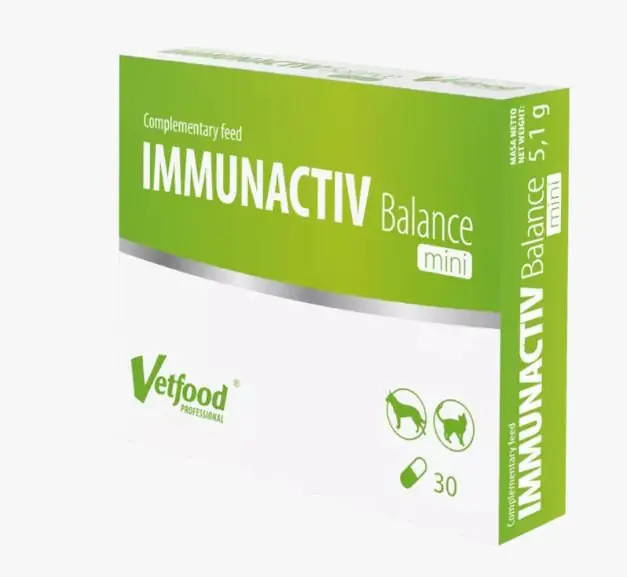 Vetfood Immunactiv Balance Mini wzmacnia odporność u malych zweirząt 30 kapsułek Wybór klientów