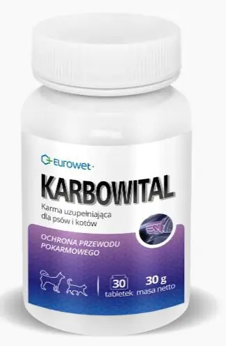 Premium Eurowet Karbowital ochrona przewodu pokarmowego 30tabletek