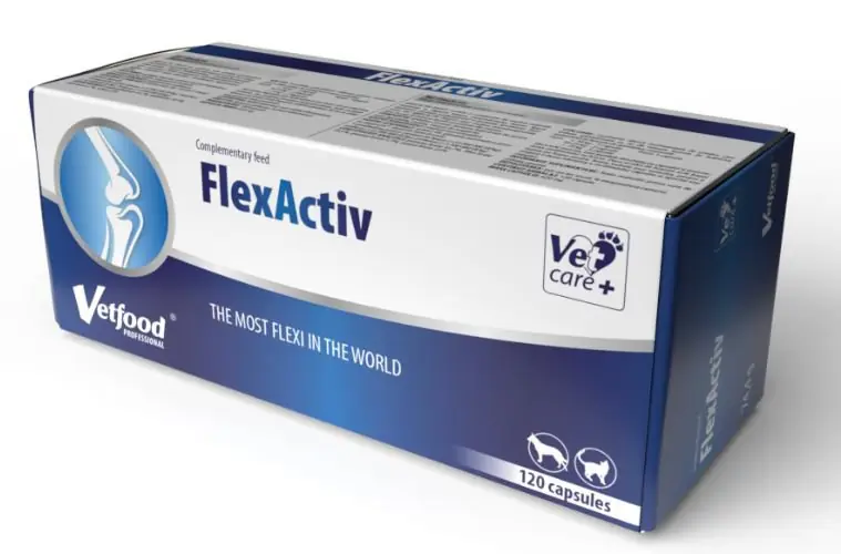 Vetfood FlexActiv chondroprotetyk o zaawansowanej recepturze dla prawidłowego funkcjonowania stawów 120 kaspułek Obniżka ceny