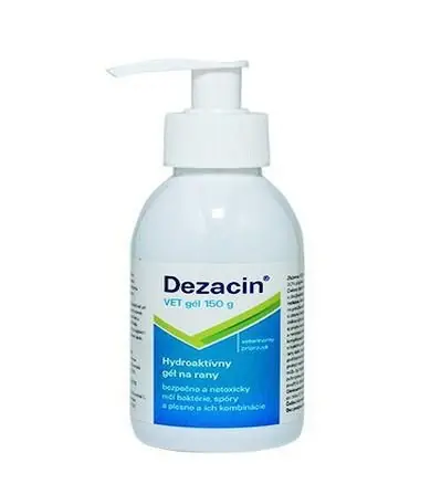 Dezacin Vet roztwór nadtlenkowy wspomagający gojenie ran niszczy bakterie, spory, grzyby, wirusy Dostępne od ręki