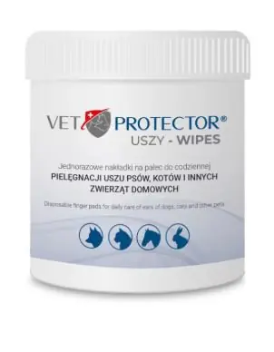 Dostępne od ręki JM Sante Vet Protector Wipes chusteczki do czyszczenia uszu 50szt.