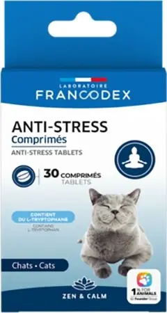Super okazja Francodex Anti Stress tabletki uspokajające dla kota 30 sztuk