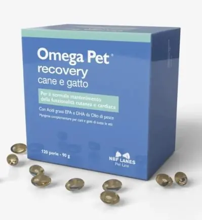Hit sprzedaży NBF Lanes Omega Pet Recovery Cane E Gato skoncentrowane kwasy omega-3 EPA i DHA 120 kaps.