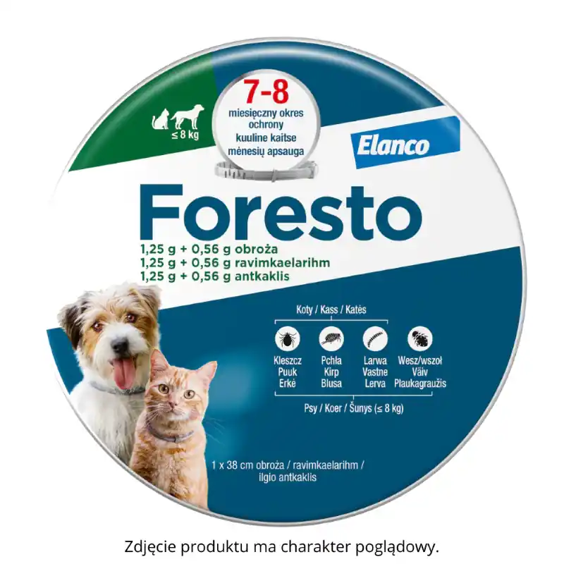 ELANCO Foresto Obroża dla Psa i Kota do 8 kg Obniżka ceny