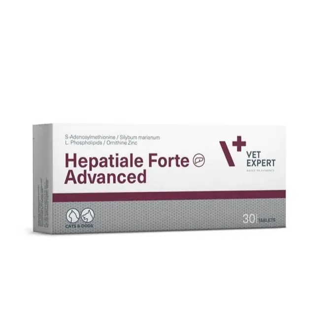 VetExpert Hepatiale Forte Advanced Preparat Wspomagający Funkcje Wątroby Dla Psów i Kotów 30 Tabletek Ograniczona ilość
