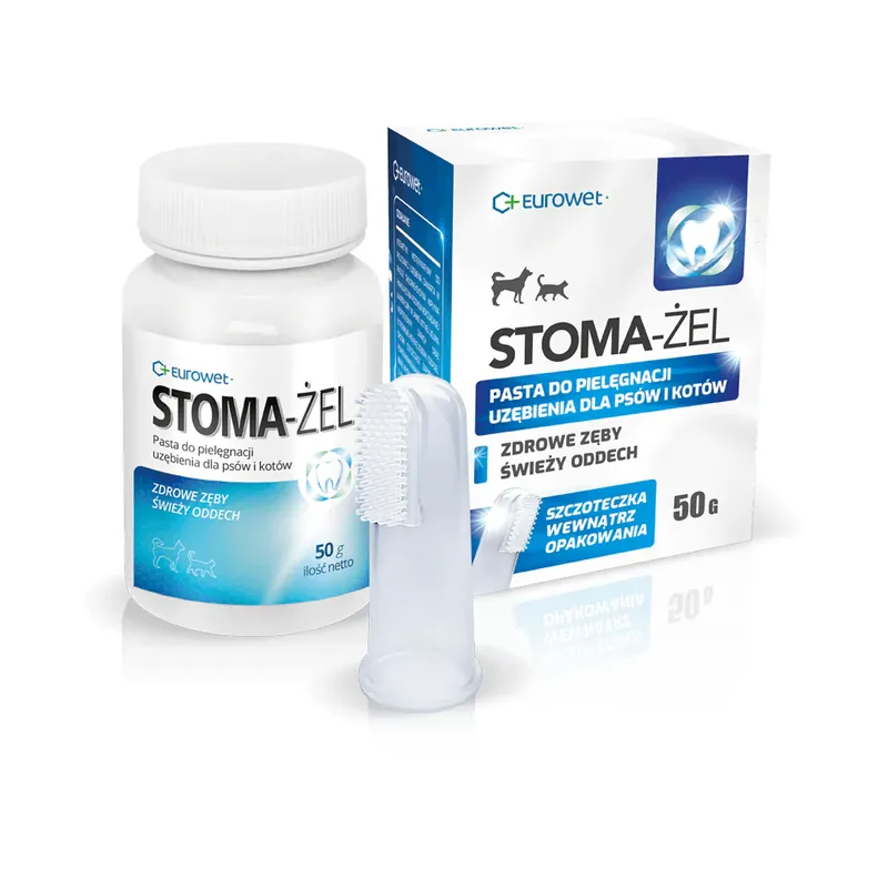 Stoma-Żel Pasta Do Pielęgnacji Zębów Dla Psów i Kotów + Szczoteczka 50 g Nie przegap