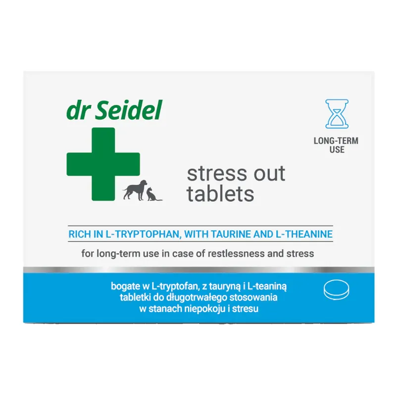Super okazja Dr Seidel Stress Out Tabletki w Stanach Niepokoju i Stresu Dla Psów i Kotów 10 Tabletek