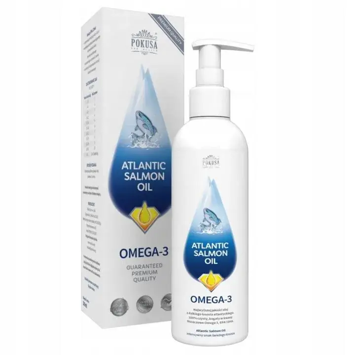 Pokusa Atlantic Salmon Oil Olej z Łososia Atlantyckiego Dla Psów i Kotów 100 ml Rabat