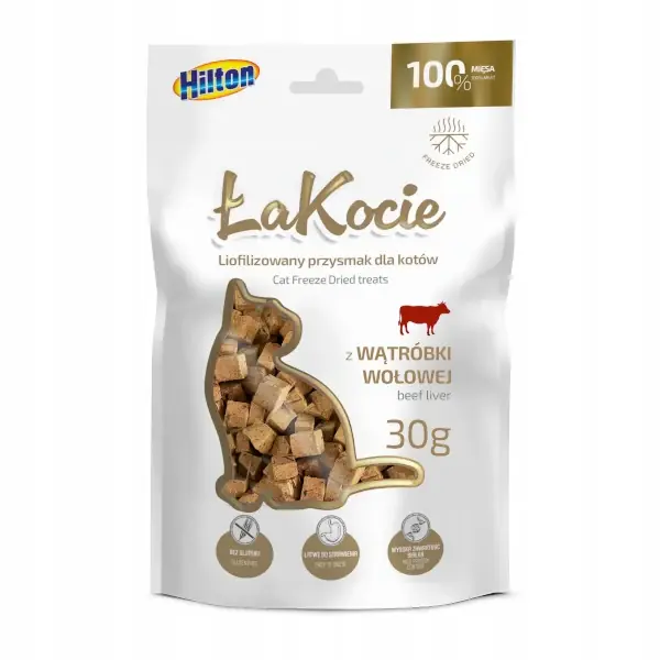 Przysmaki dla Kota Liofilizowana wątróbka wołowa 30g Darmowy zwrot