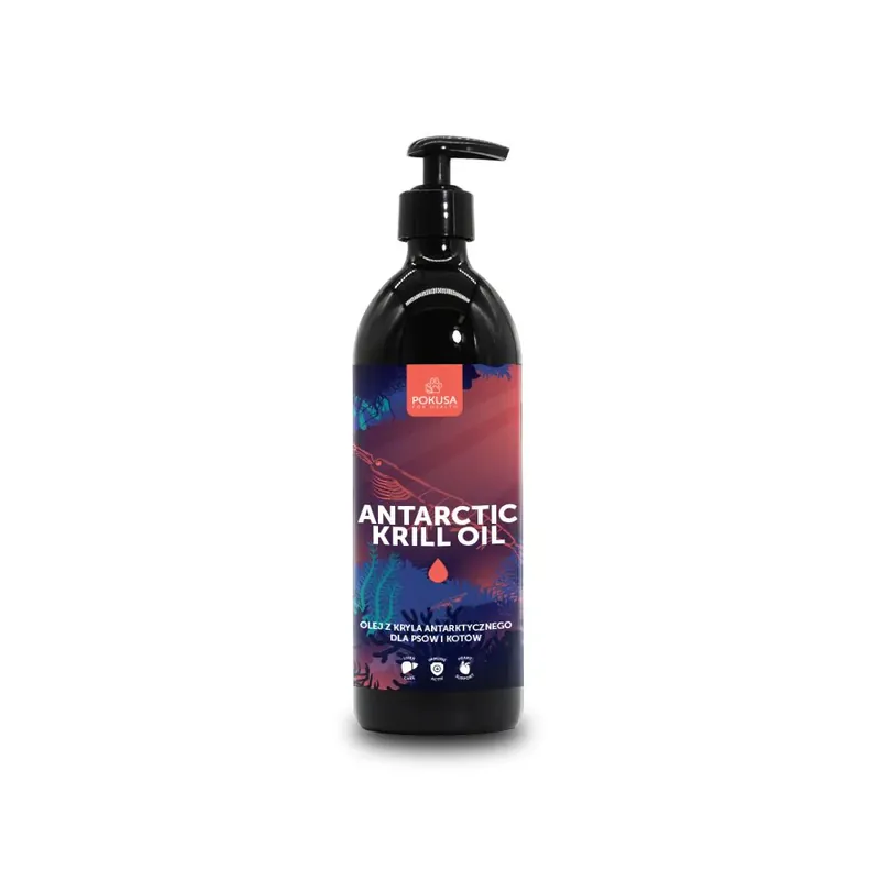 Pokusa OceanicLine Antarctic Krill Oil Olej z Kryla Antarktycznego Dla Psów i Kotów 500 ml Wyjątkowa oferta