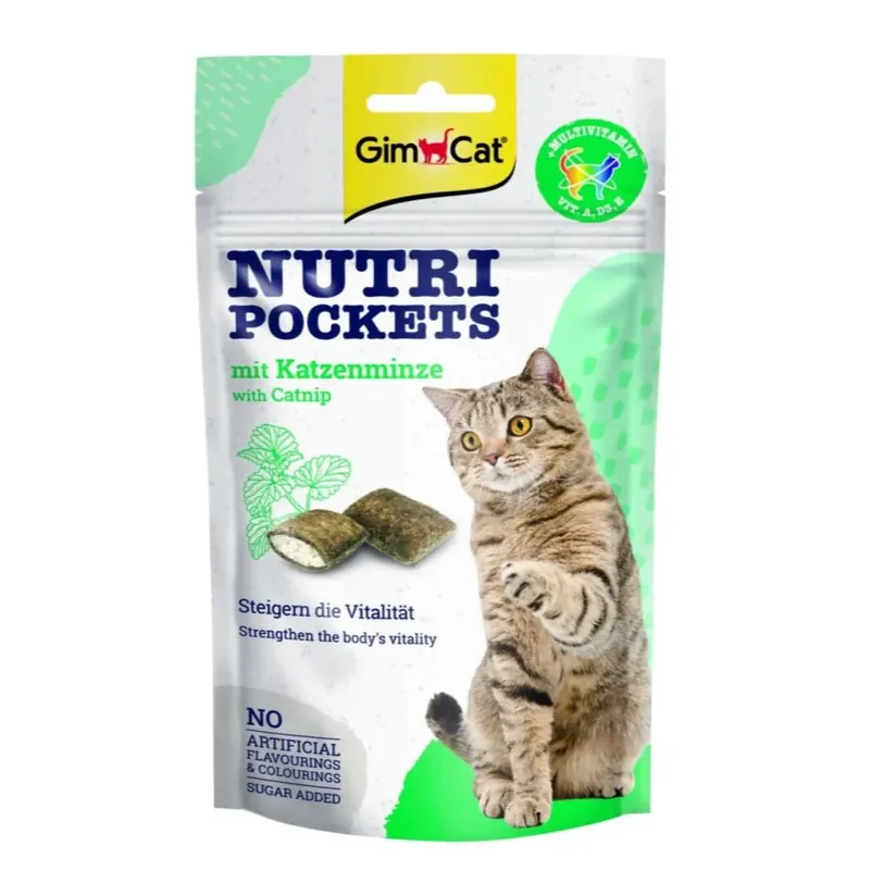 Zamów teraz GIMCAT Nutri Pockets z kocimiętką 60g pyszne krokieciki