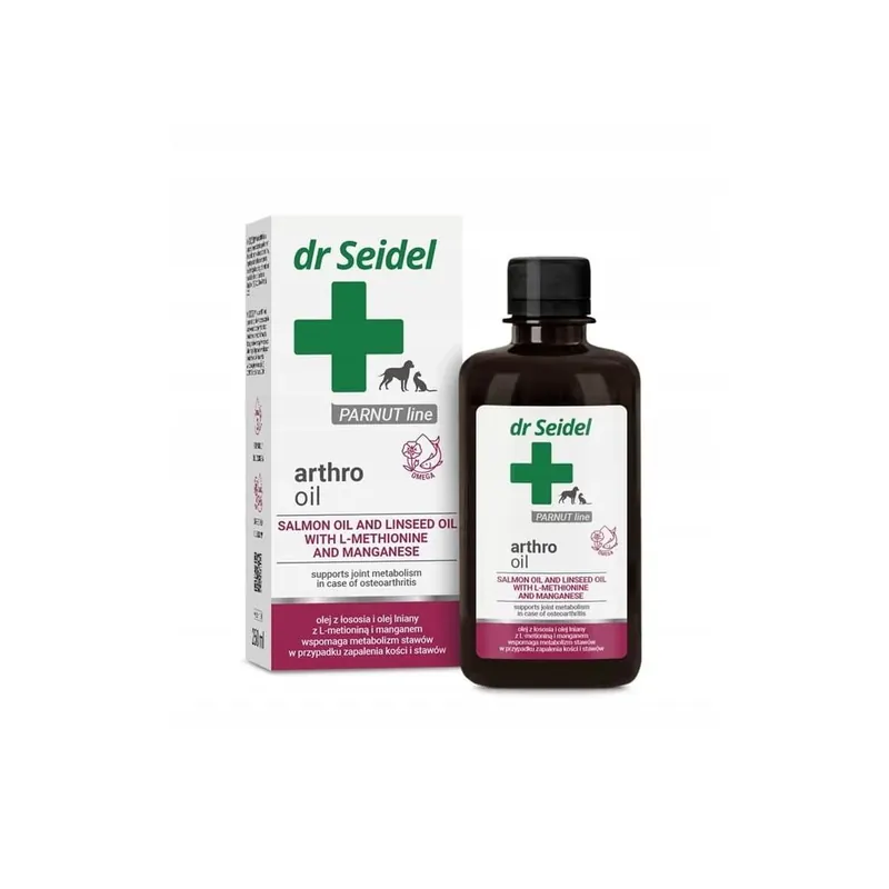 Dodaj do koszyka DR SEIDEL Arthro Oil 250ml olej z łososia na stawy dla psa i kota