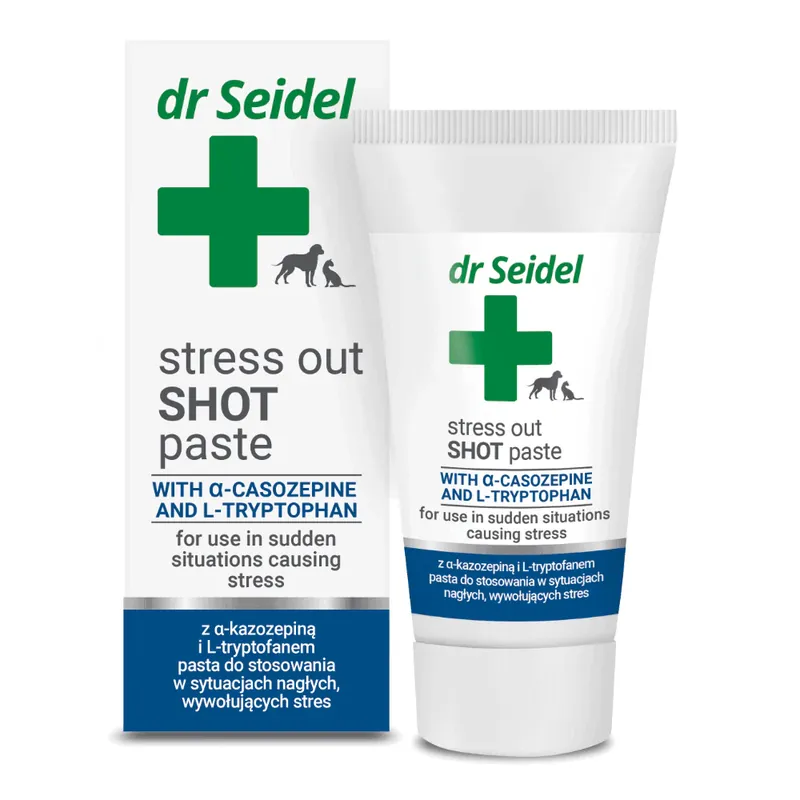 Kup online Dr Seidel Stress Out Shot Pasta w Nagłych Sytuacjach Wywołujących Stres Dla Psów i Kotów 30 g